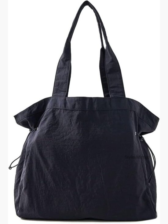 Handbags - 18L Waterproof Nylon Tote Bag, Lightweight Hobo Shoulder Bag with Side Cinch,